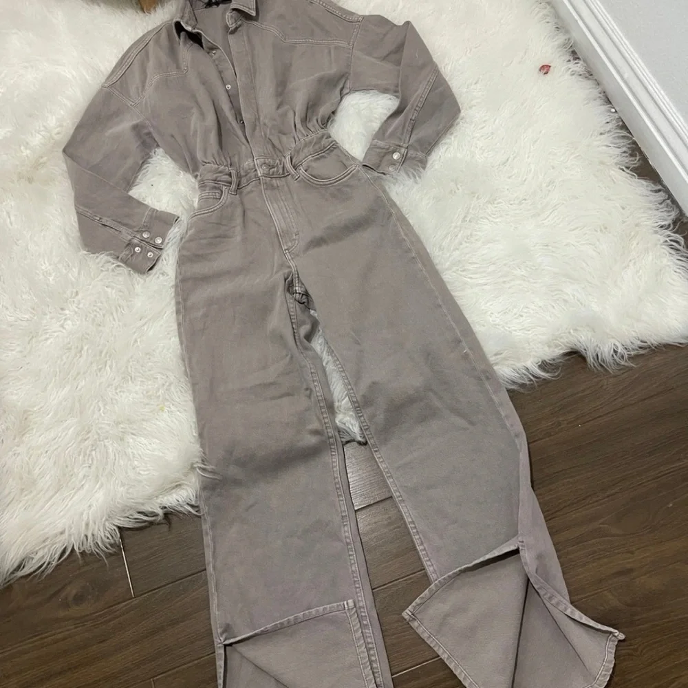 Zara Taupe Jumpsuit - Picture 3 of 4